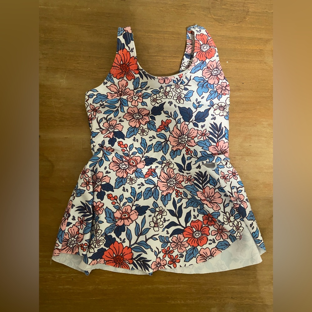 Pat Pat toddler girl 2T floral wrap skirt athletic dress like new adjustable